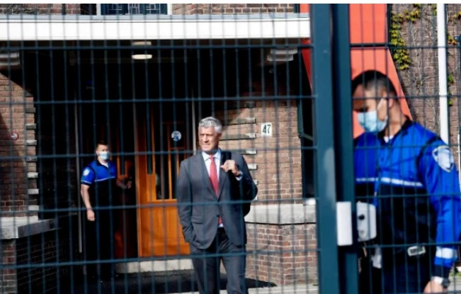 After about six hours, President Thaci's interview ends