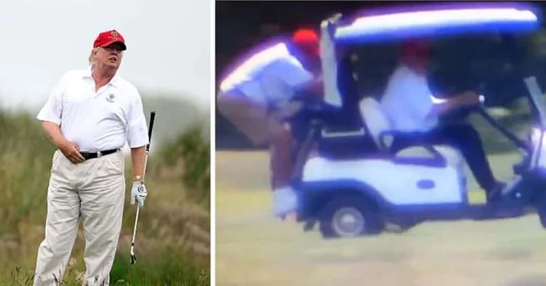 Das Video mit Trumps Geste Golf spielen ist viral geworden