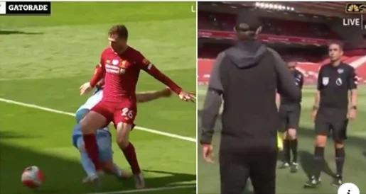 Las cámaras cogieron el momento en que Clopp confrontó al juez después de ser negado la pena contra Burnley.