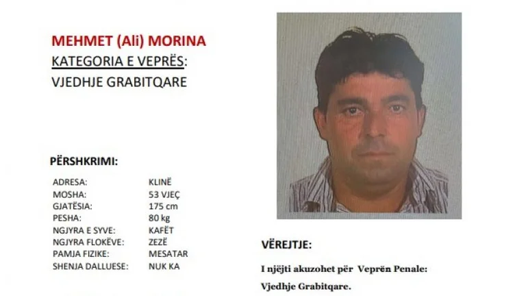 Polizei sucht Mehmet Morina von Kline