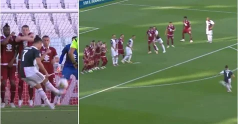 Goli nga goditja e lirë e Cristiano Ronaldos po vazhdon të diskutohet, fansat vërejtën se ai ndryshoi teknikën
