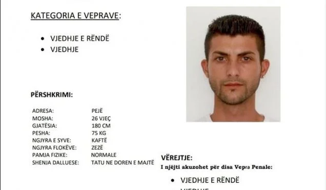 Elsadet Jefkaj kërkohet nga Policia e Kosovës