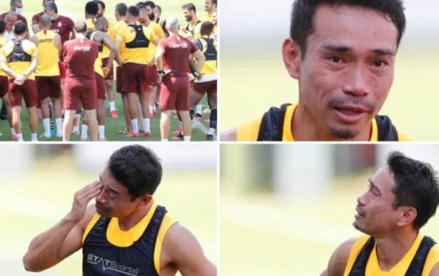 U stërvit për herë të fundit me Galatasaray, futbollisti japonez nuk i mban lotët
