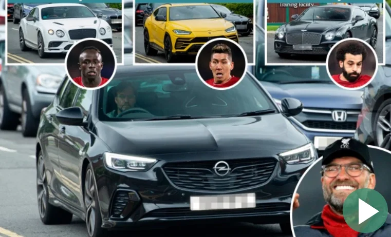 Les footballeurs de Liverpool ont commencé à s'entraîner avec Lamborghini de Bentley, Klopp avec une modeste Opel