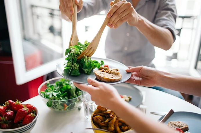 Golpes para comprobar la cantidad de comida que consumes