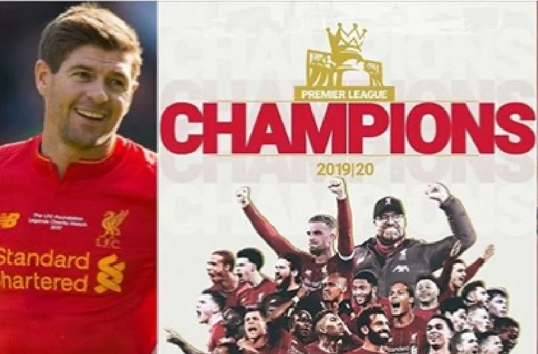 He's been looking for him long, but he's never done it. It's Gerard's reaction after Liverpool's declared champion.