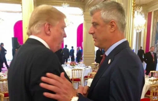 La luce alla fine del tunnel riunisce Trump e Thaci su Twitter