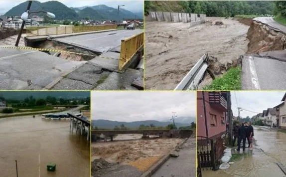 Apocalypse showing floods across Serbia