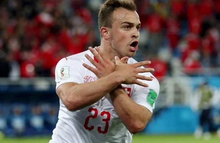 Shaqiri picks a very interesting way to remember goal against Serbia