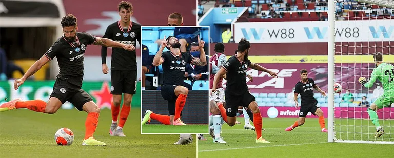 Giroud nuk njeh plakje, Chelsea arrin ta përmbys Aston Villan