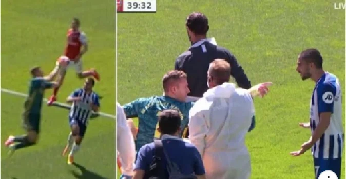 Lëndimi i portierit të Arsenalit ishte aq i rëndë, saqë TV nuk e tregoi fare momentin e rënies