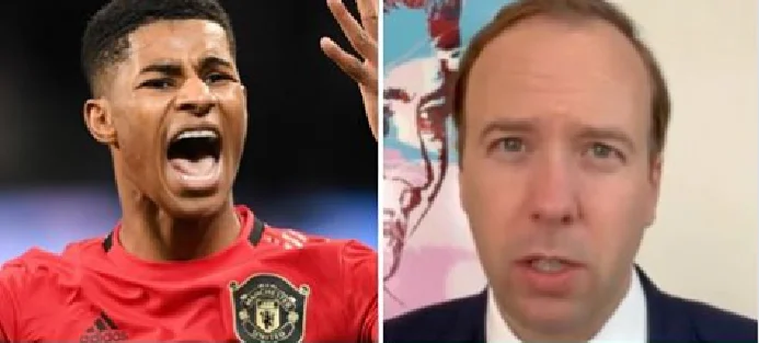 Sekretari i Shëndetësisë në Britani turëprohet në transmetim direkt me gafën për Rashfordin
