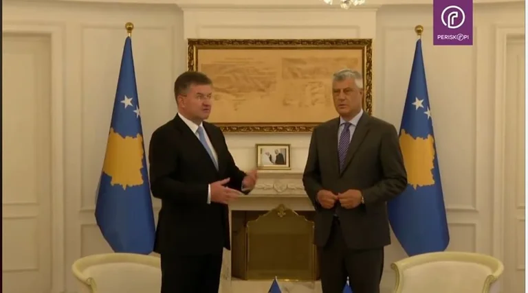 Präsident Thacis Treffen mit Lajcak beginnt