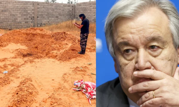 Au moins huit cimetières de masse découverts en Libye, le secrétaire de l'ONU a exprimé son choc