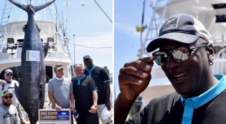 Michael Jordan consigue capturar el gran pez marlín que pesa 201 kg