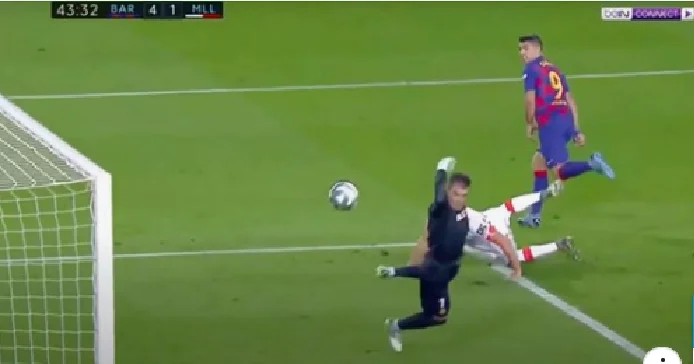 Louis Suarez's heeling goal against Mallorca still needs an explanation