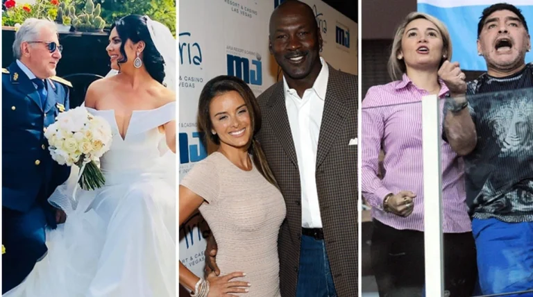 Sports legends that managed to hold much younger women, including Maradona and Michael Jordan