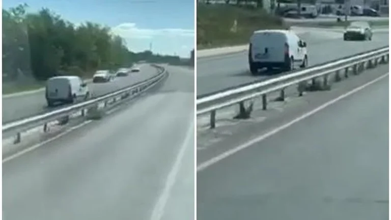 Peja, driver drives on the opposite side of the road