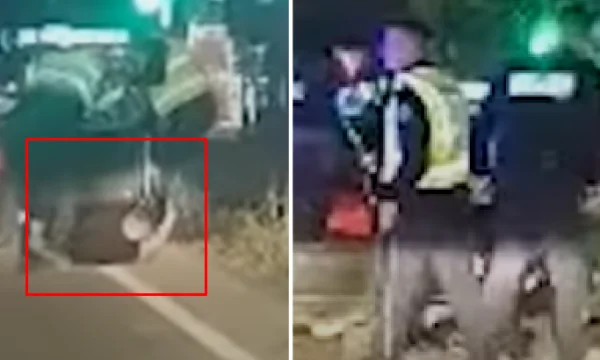 Filmansicht: Kosovo-Polizei auf der Suche nach verdächtigem Auto