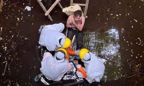 The Briton is saved alive after six days of being dragged into a well