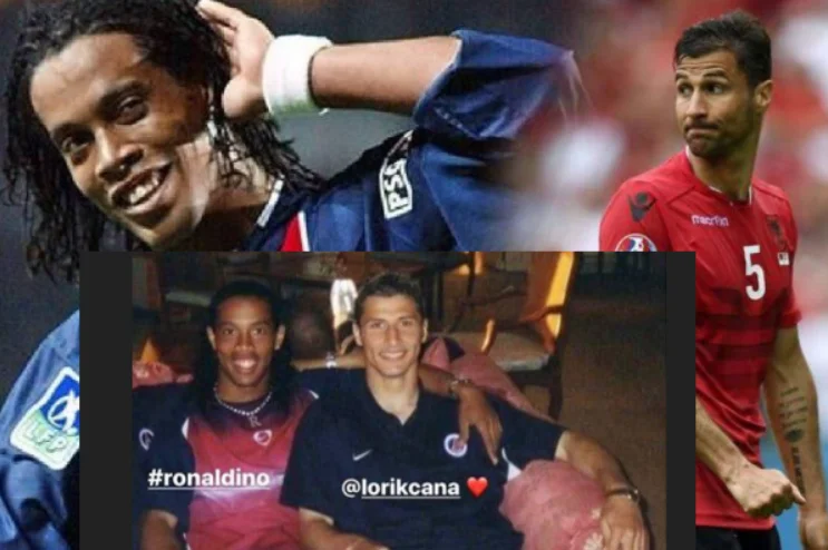 E rrallë: Kur Lorik Cana dhe Ronaldinho dëfreheshin krah për krah