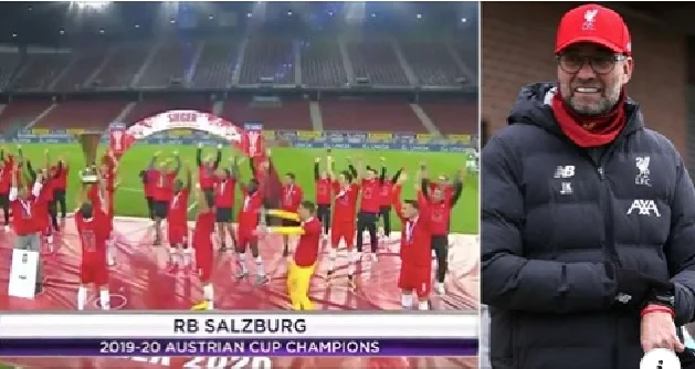 Festa e çuditshme në distancë e Salzburgut pasi fitoi Kupën tregon çka e pret Liverpoolin në PL