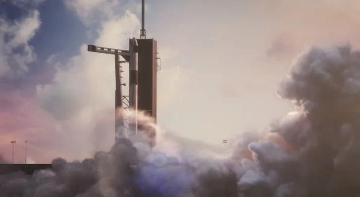 SpaceX startet heute Abend zwei amerikanische Astronauten am Space Station.