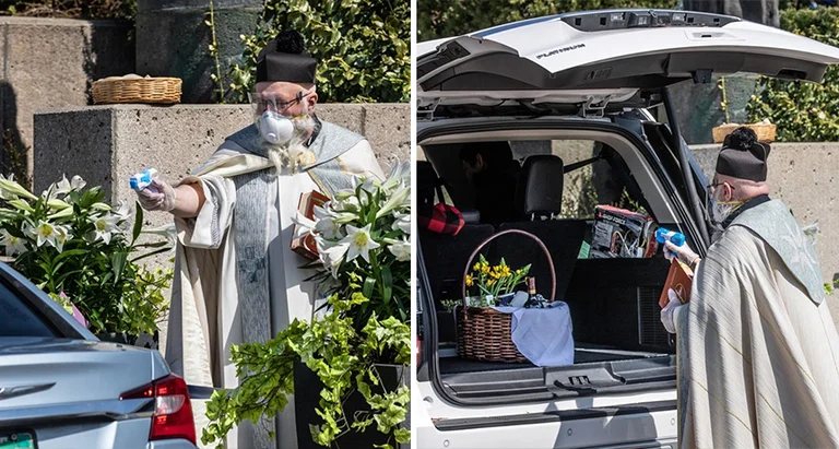 Il sacerdote diventa virale sulla griglia, “fights