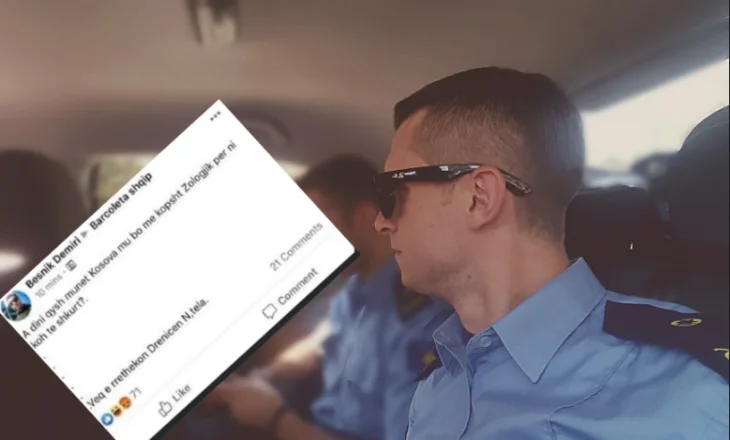 Région de Facebook Drenica offensé, un policier suspendu