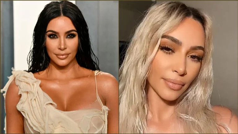 Kim Kardashian charms the new appearance, becomes blonde