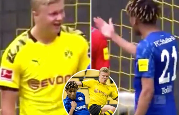 Senza i fan nello stadio, i microfoni hanno preso ogni suono: Haaland era profondamente offesa dal calciatore Schalke
