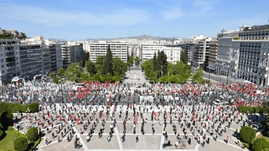 Did Vetevendosje copy the way the pandemic-time protest from Greece's communist party?