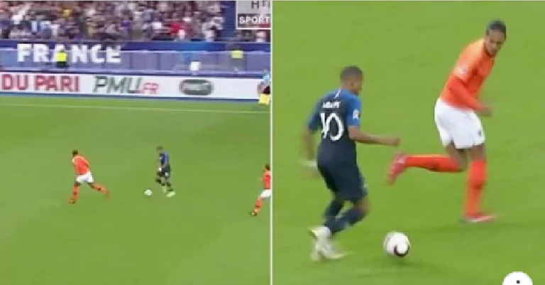 Lesson for other defenders: The way Van Dijk stopped Mbren in 2018 is just brilliant.