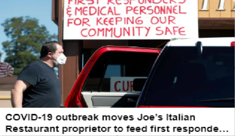 A Russian restaurant in Texas is feeding free doctors, policemen, and firemen alike.
