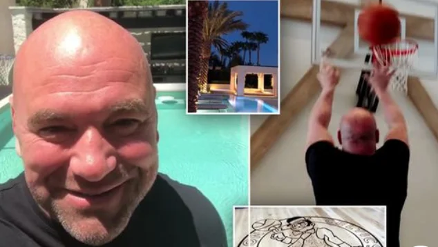 Innerhalb der 6 Millionen. Residenz des UFC-Präsidenten, mit Pool und Basketballplatz