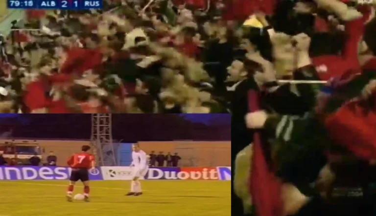 Cuando Albania ganó 3 a 1 contra Rusia, vacaciones espectaculares y metas
