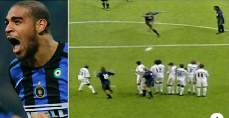 The legendary hit of Adriano at a speed of 168 km. 45 km faster than the record of Guiness.