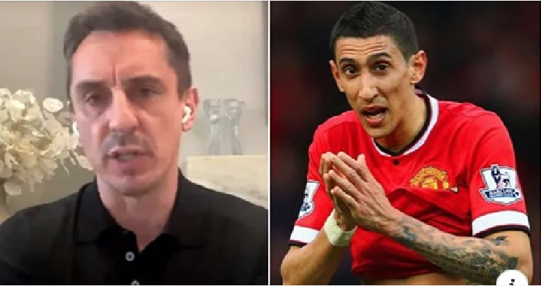 Gary Neville risponde Angel Di Maria dopo che sua moglie ha chiamato Manchester un buco di merda