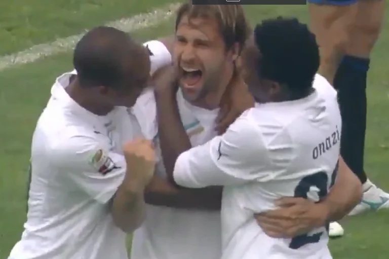 La cuenta oficial de Lazio recuerda el legendario objetivo de Lorik Cana contra Atalantas en 2012
