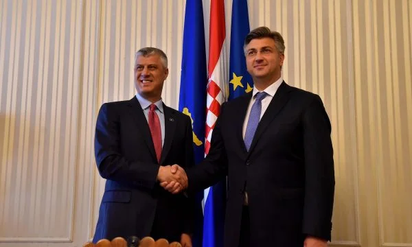 Präsident Thaci ruft mit kroatischem Premierminister Plenkovic dazu auf, den Balkan auf der EU-Agenda zu halten