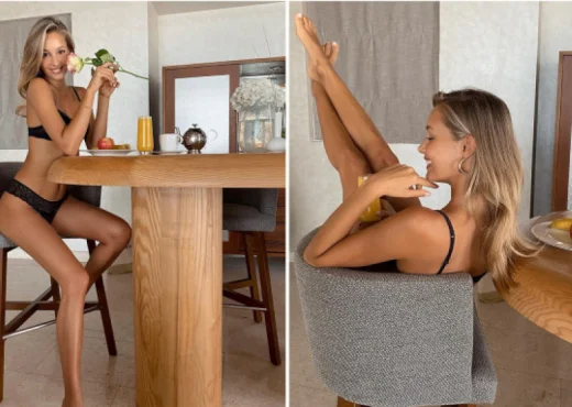 Pelles' hottest partner than ever until she eats breakfast in her underwear, there's a message for fans