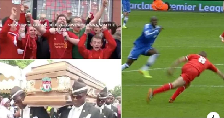 Das Video des Fans für Gerrards berühmte Folie ist so brutal, dass es viral ist