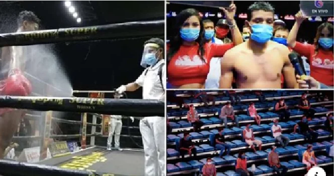 Insane in Nicaragua: Boxer e fan disinfettano prima di contravers me