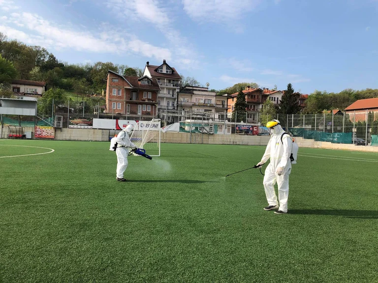 Superleague leader disinfetta lo stadio per la seconda volta