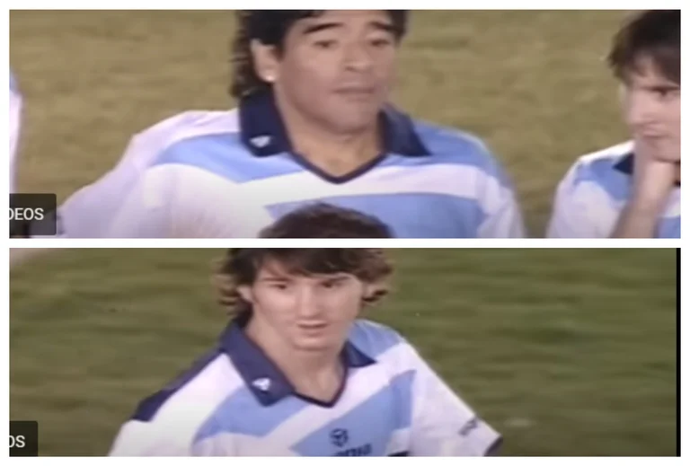 Le match spectaculaire quand les deux légendes Maradona et Messi ont partagé le même terrain et la même équipe
