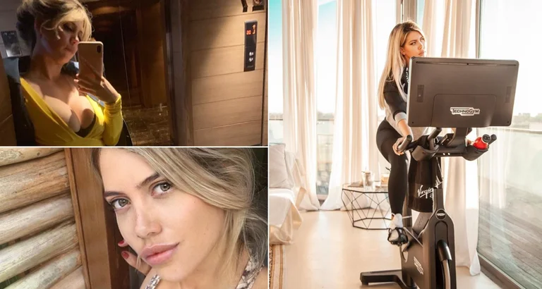 Icard's wife, Wanda, started quarantine with house training and provocative photos
