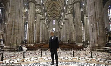Music for Hope, Andrea Bocelli concert live at the lifeless cathedral in Milan