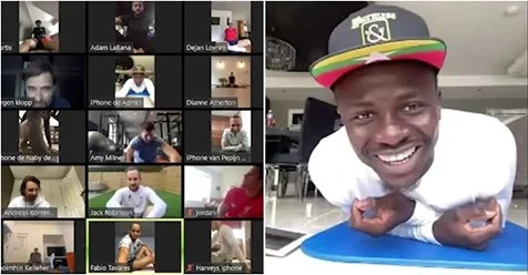 They all sang in their own language, so they started a session of Liverpool Club yoga.