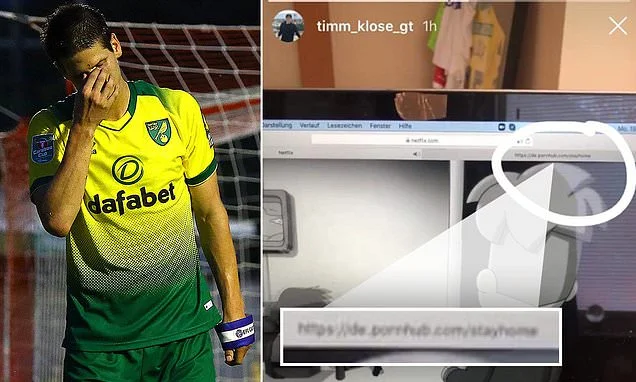 Norwich City Player makes fans, caught watching porn