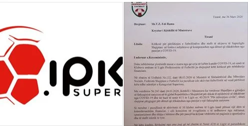Arsim Kabashi von Tahir Batatina will das gleiche Beispiel wie die albanischen Clubs verfolgen, um Brief an den Premierminister zu senden